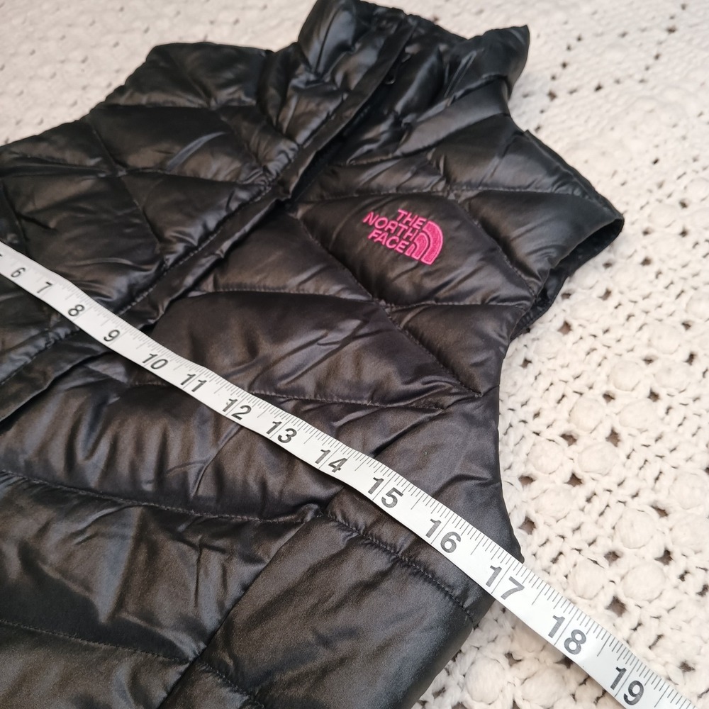 The North Face 550 Goose‎ Down Pink Ribbon Womens XS Vest Quilted Outdoor Cancer - Picture 7 of 13